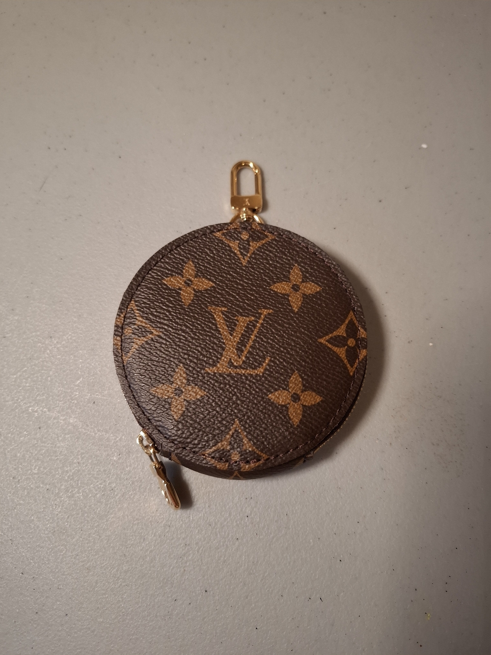 Louis Vuitton Brown Monogram Round Coin Pouch